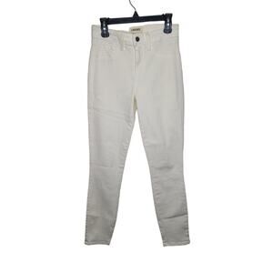 L'Agence Margo vintage white high rise skinny crop jeans - 24